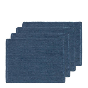 Miller Braided Placemat Set of 4 33x48cm Steel Blue