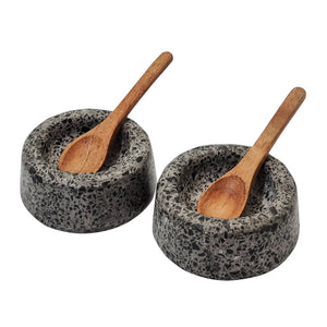 Alce Salt & Pepper Pinch Pots With Spoons 7x7x3cm