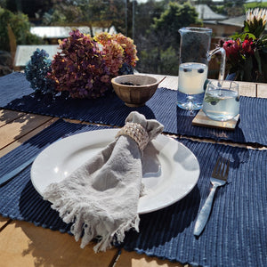 Alexis Set of 4 Placemats 33x48cm Navy & Blueberry