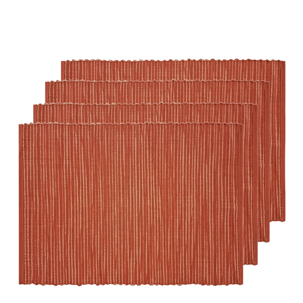 Alexis Set of 4 Placemats 33x48cm Rust & Clay