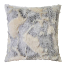 Load image into Gallery viewer, Arctic Faux Fur Cushion 50x50cm White &amp; Grey
