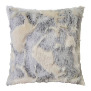 Arctic Faux Fur Cushion 50x50cm White & Grey