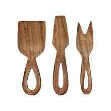 Load image into Gallery viewer, Brooks Cheese Knives Set of 3 3x13cm, 3x14cm, 5x13cm Natural
