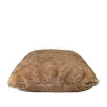 Load image into Gallery viewer, Brown Fox Faux Fur Cushion 50x50cm Brown
