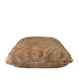 Brown Fox Faux Fur Cushion 50x50cm Brown