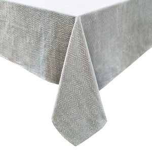 Charlotte Rectangle Tablecloth 150x250cm Grey & White