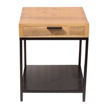 Load image into Gallery viewer, Clifton Side Table 50x50x61cm Natural &amp; Black
