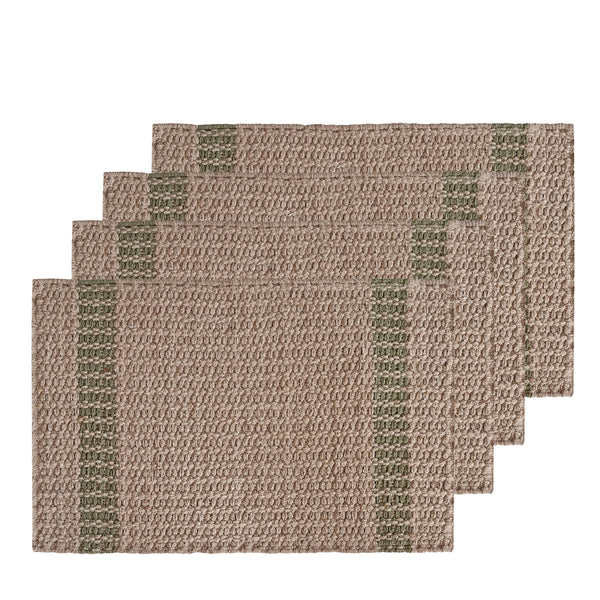 Conner Jute Placemat 4 pack 33x48cm Olive; ETA Late July