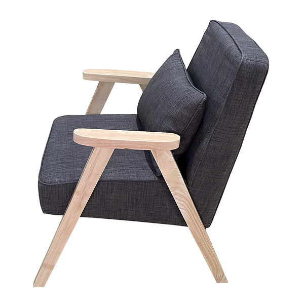 Elin Accent Chair 65x74x85cm Dark Grey