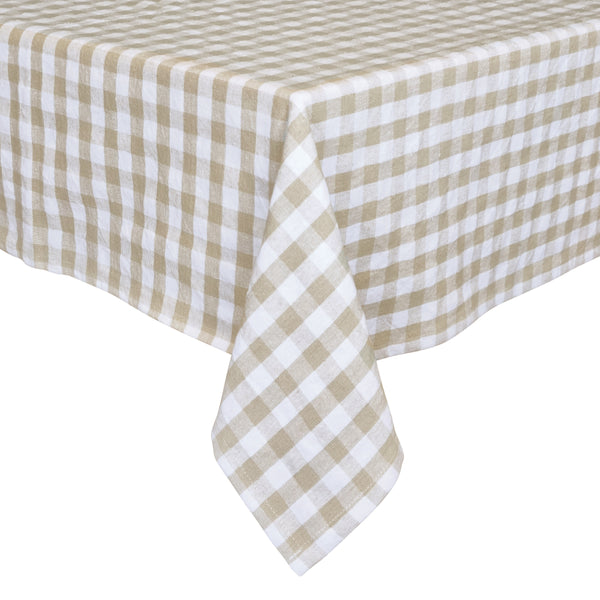 Ginny Rectangle Tablecloth 150x270cm Grey Beige
