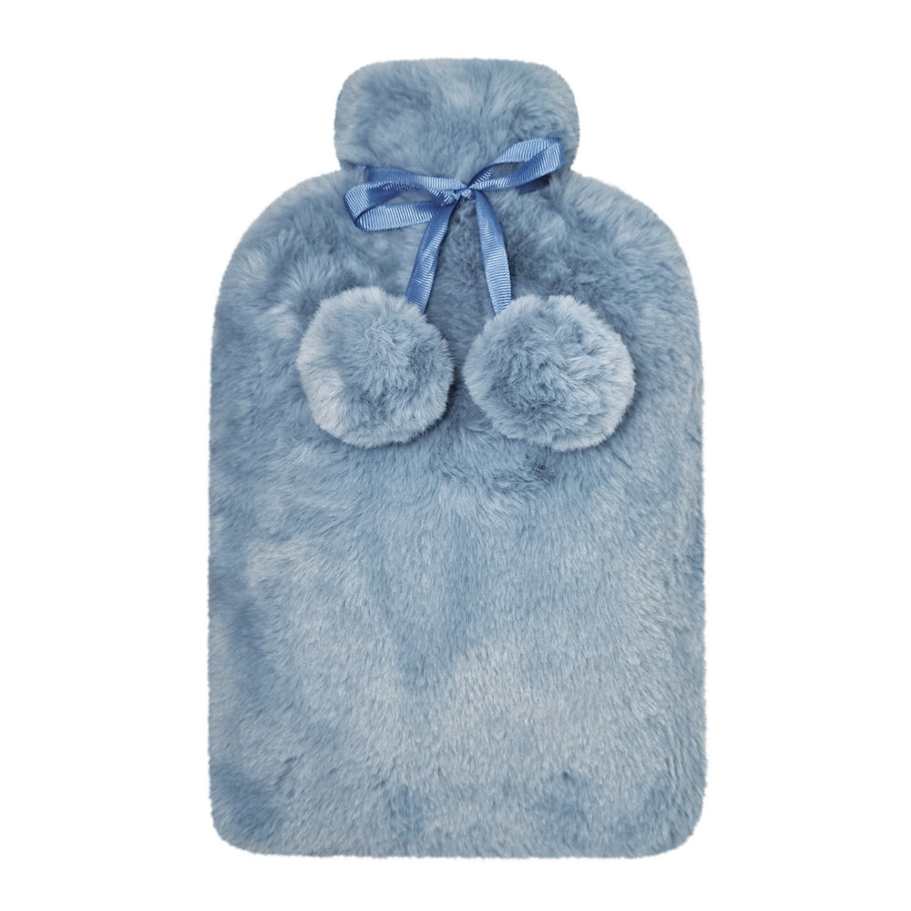 Holly Faux Fur Hotwater Bottle 37x22cm Blue