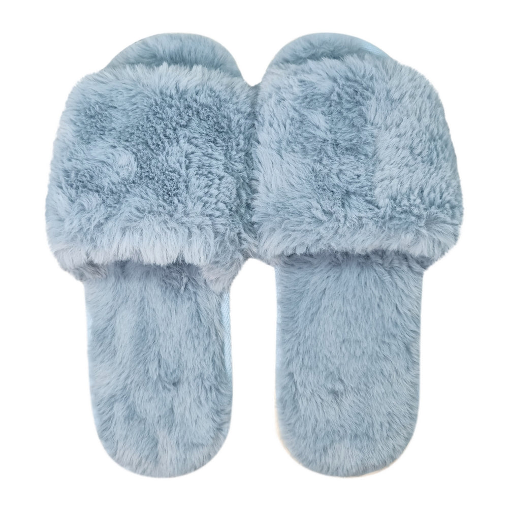 Holly Faux Fur Slippers 37 S-M Blue
