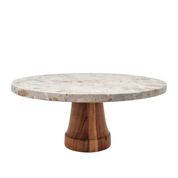 Isabella Cake Stand 30x11.5cm Marble
