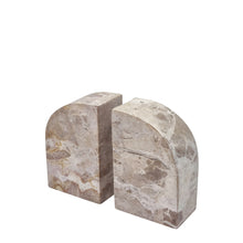 Load image into Gallery viewer, Isabella Set of 2 Book Ends Curved 14.5x9.5x6cm Marble
