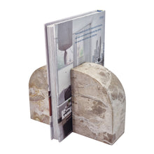 Load image into Gallery viewer, Isabella Set of 2 Book Ends Curved 14.5x9.5x6cm Marble

