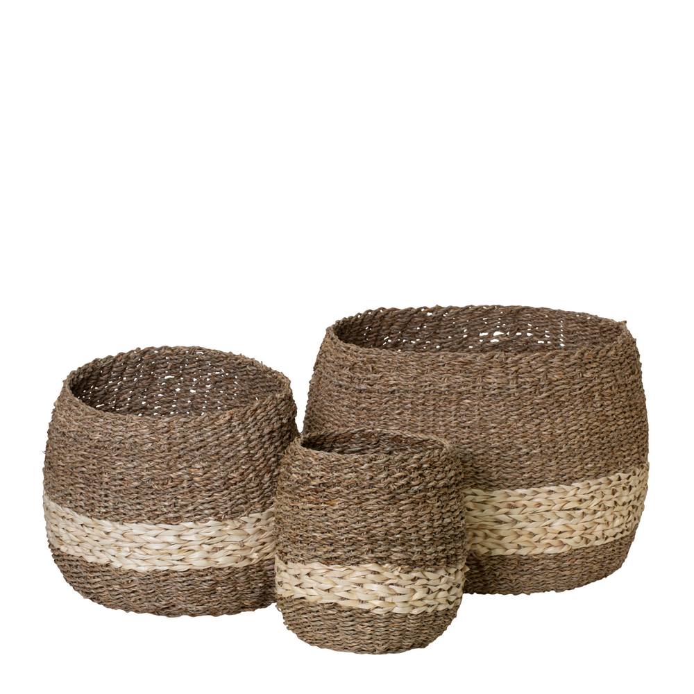 Kenya Set of 3 Baskets Natural