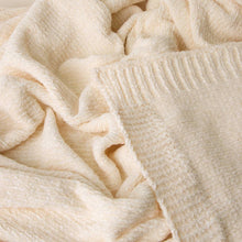 Load image into Gallery viewer, Leslie Chenille Throw 130x160cm Ivory
