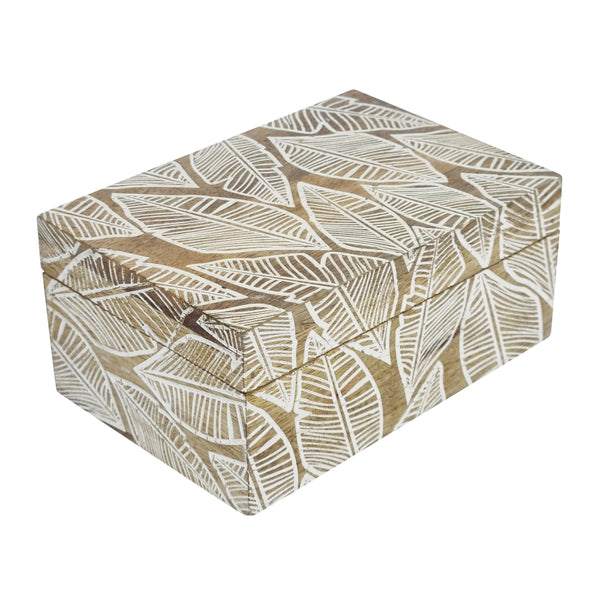 Maya Rectangle Trinket Box 10x15x7cm Natural