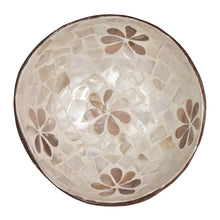 Load image into Gallery viewer, Nacre Flower Coconut Bowl 14x15x6cm Pearl
