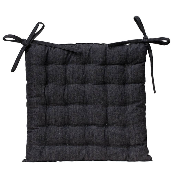 Outdoor Solid Chair Pad 40x40cm Black