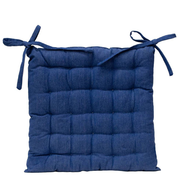 Outdoor Solid Chair Pad 40x40cm Blue