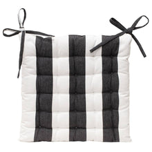 Load image into Gallery viewer, Outdoor Stripe Chair Pad 40x40cm Black
