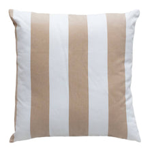 Load image into Gallery viewer, Outdoor Stripe Cushion 50x50cm Taupe

