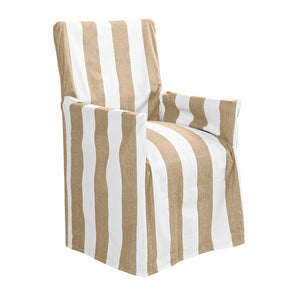 Outdoor Stripe Director Chair Cover Std Taupe
