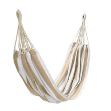 Load image into Gallery viewer, Outdoor Stripe Hammock 150x205cm Taupe
