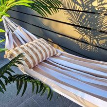 Load image into Gallery viewer, Outdoor Stripe Hammock 150x205cm Taupe
