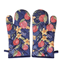 Load image into Gallery viewer, Pomegranate Oven Mitt 2pk 19x35cm Navy

