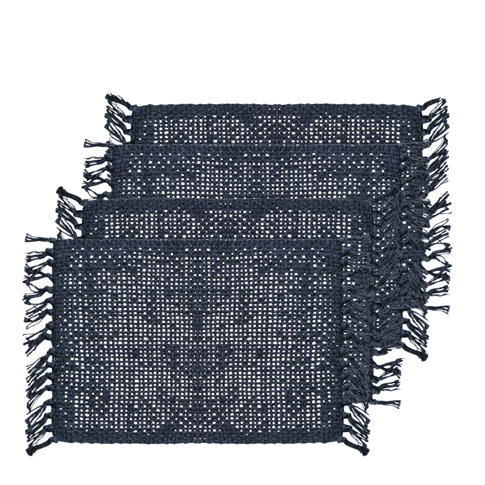 Rowan Jute Placemat 4 pack 33x48cm Navy