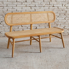 Load image into Gallery viewer, Seabrook Rattan Bench Seat 130x53x79cm Natural
