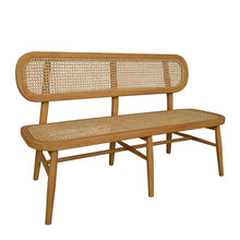 Load image into Gallery viewer, Seabrook Rattan Bench Seat 130x53x79cm Natural
