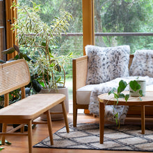 Load image into Gallery viewer, Seabrook Rattan Bench Seat 130x53x79cm Natural
