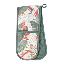 Load image into Gallery viewer, Tropical Double Glove 17x82cm White &amp; Evergreen

