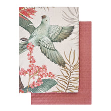 Load image into Gallery viewer, Tropical 2 Pack Tea Towels 50x70cm Shell Pink &amp; Coral
