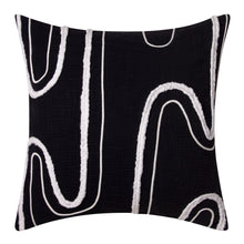 Load image into Gallery viewer, Zemira Cushion 50x50cm Black &amp; Ivory

